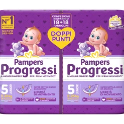 Catalogo Pampers Progressi pannolino junior taglia 5 pacco doppio 36 pezzi – pampers