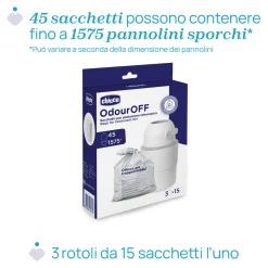 Chicco Sacchetti per pattumiera telescopica 15×3 –