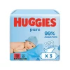 Huggies Salviette pure umidificate per bambini 3 pacchi da 56 pezzi –