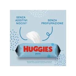 Huggies Salviette pure umidificate per bambini 3 pacchi da 56 pezzi –