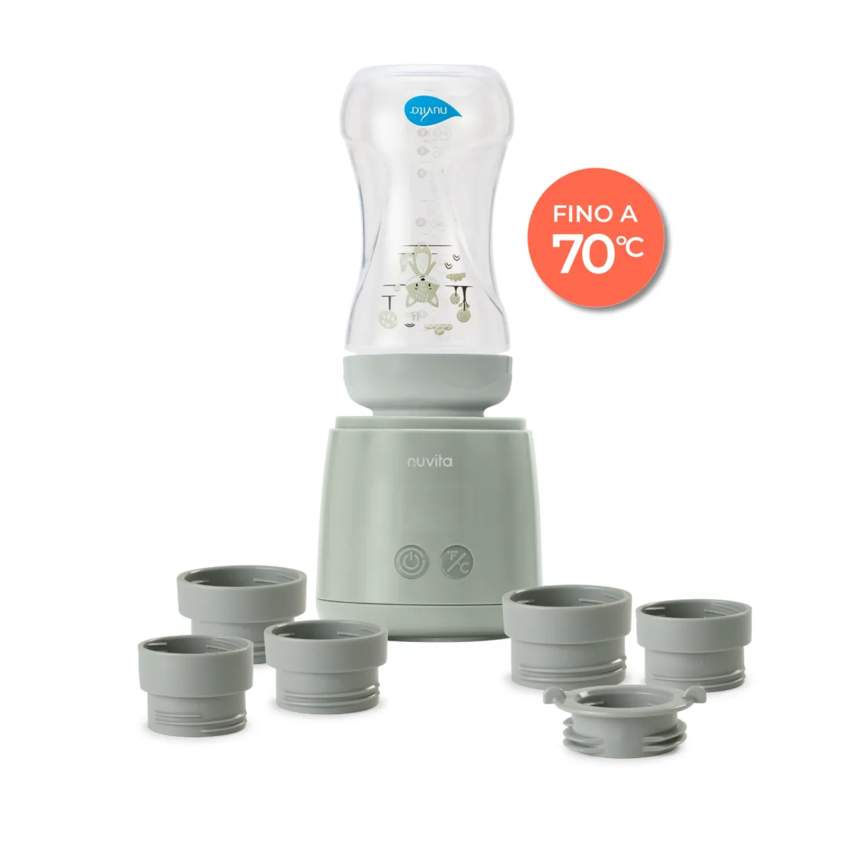 Nuvita Scaldabiberon portatile mix70 universale con funzione di mescolamento 1164 –