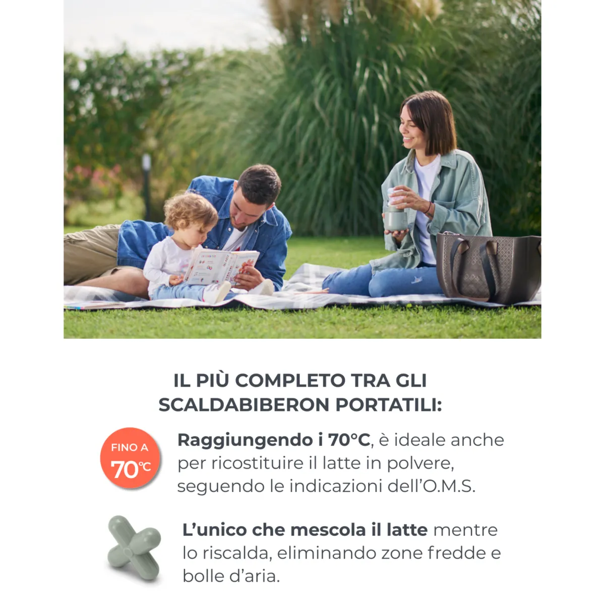 Nuvita Scaldabiberon portatile mix70 universale con funzione di mescolamento 1164 –