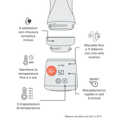 Nuvita Scaldabiberon portatile mix70 universale con funzione di mescolamento 1164 –