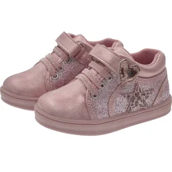 Chicco Scarpa farol stringata rosa con glitter e stella –