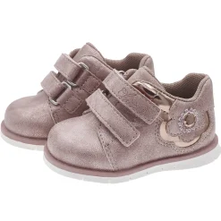 Chicco Scarpa fenix doppio velcro rosa con fiore laterale –