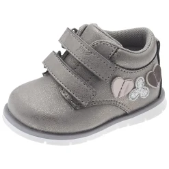 Chicco Scarpa fresia doppio velcro acciaio con app. cuori-fiori –