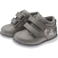 Chicco Scarpa fresia doppio velcro acciaio con app. cuori-fiori –
