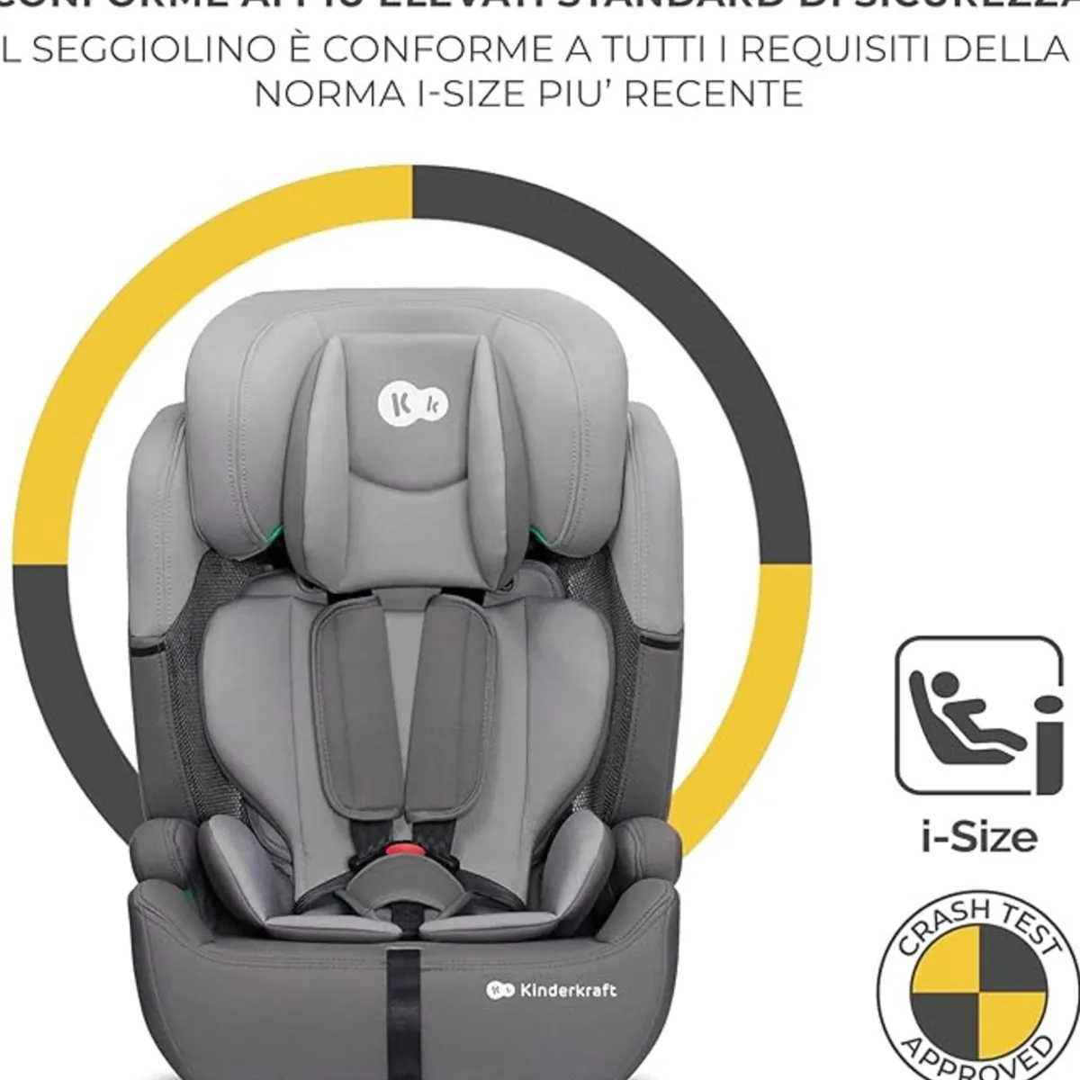KinderKraft Seggiolino auto comfort up 2 i-size 76-150cm grey –