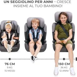 KinderKraft Seggiolino auto comfort up 2 i-size 76-150cm grey –