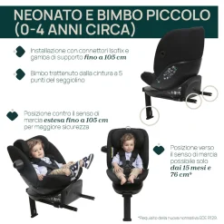Chicco Seggiolino auto everone i-size black 40-150cm –