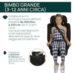 Chicco Seggiolino auto unico evo i-size (40-150 cm) grey black –