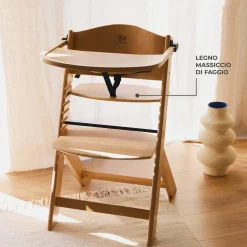 KinderKraft Seggiolone pappa enock natural wood –