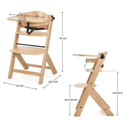 KinderKraft Seggiolone pappa enock natural wood –