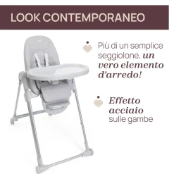 Chicco Seggiolone polly armonia steel-
