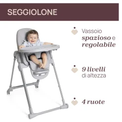 Chicco Seggiolone polly armonia steel-