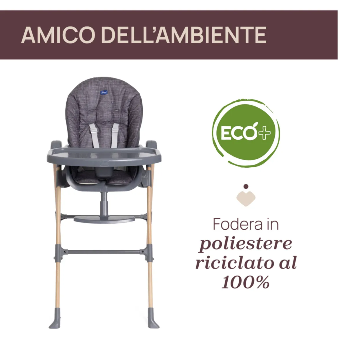 Chicco Seggiolone polly essential coal –