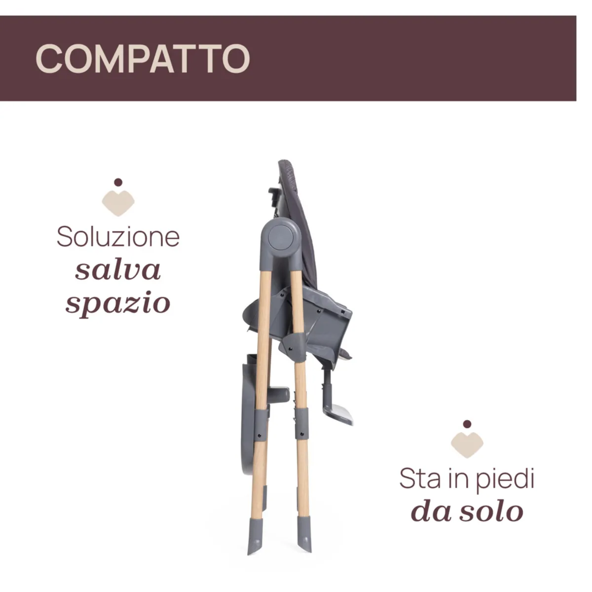 Chicco Seggiolone polly essential coal –