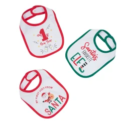 Mawi Set 3 bavaglini “christmas” con bottone