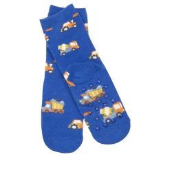 Mawi Set 2 paia di calze antiscivolo bimbo “ruspa blu”
