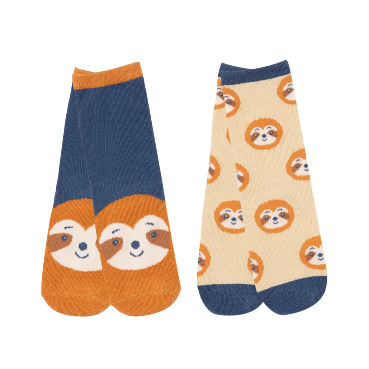 Mawi Set 2 paia di calze antiscivolo bimbo beige e blu