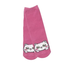 Mawi Set 2 paia di calze antiscivolo bimba rosa con gattino