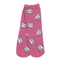 Mawi Set 2 paia di calze antiscivolo bimba rosa con gattino