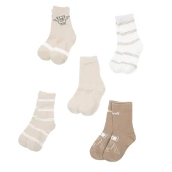 Mawi Set 5 paia di calze bimbo bianco e beige