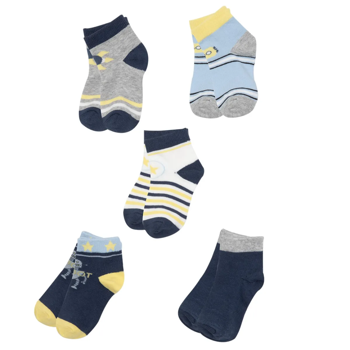 Mawi Set 5 paia di calze corte bimbo