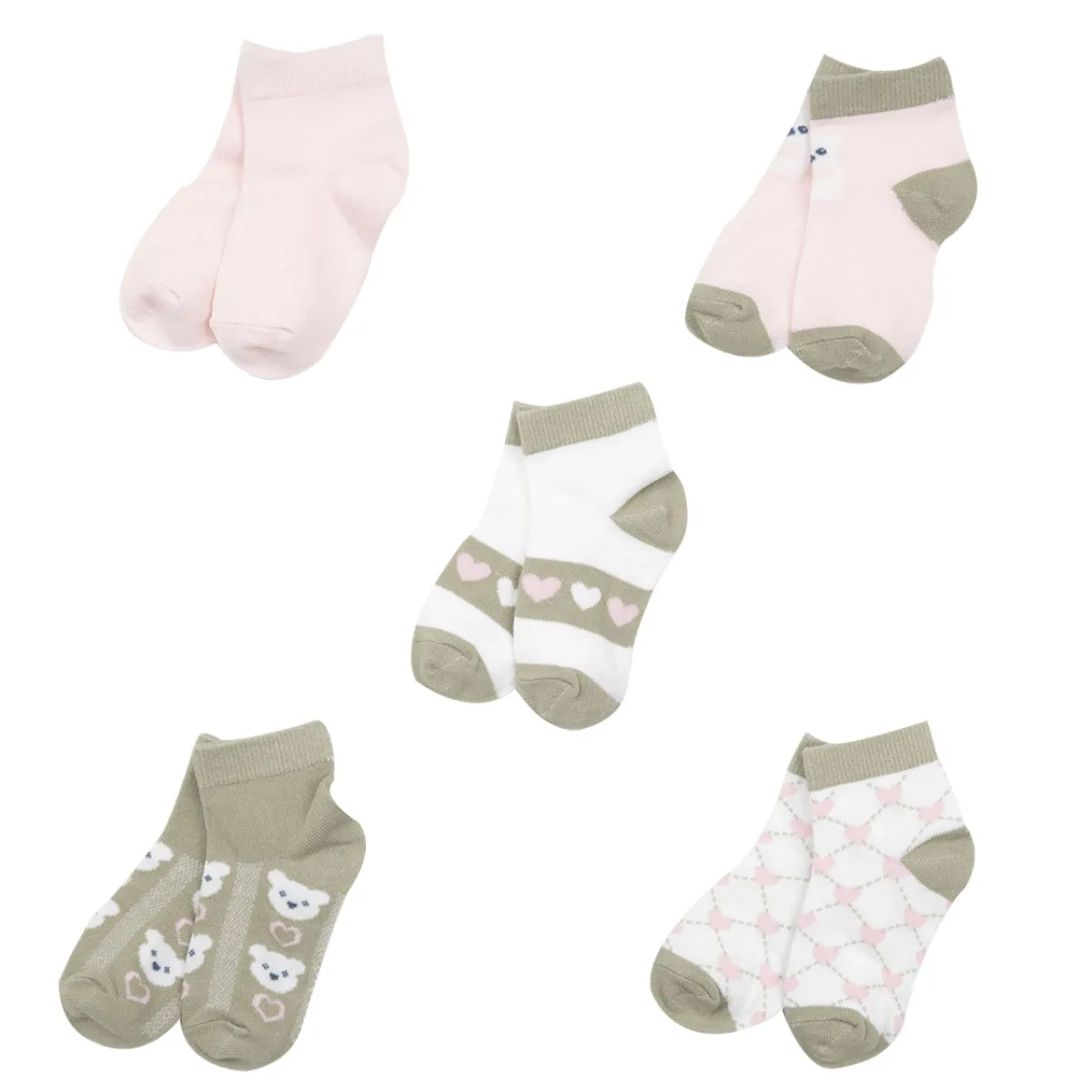 Mawi Set 5 paia di calze corte bimba