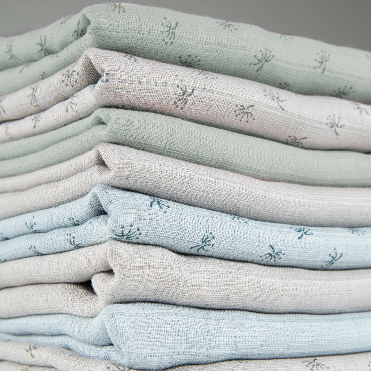 ROBA GMBH Set 2 pcs tenda mussola 120×120 frosty green – roba