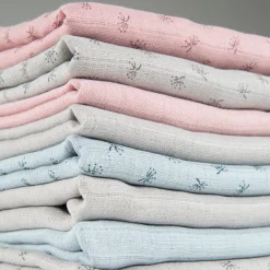 ROBA GMBH Set 2 pcs tenda mussola 120×120 pink – roba