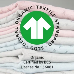 ROBA GMBH Set 2 pcs tenda mussola 120×120 pink – roba