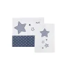 Mawi Set 2 pezzi culla/carrozzina stelle blu