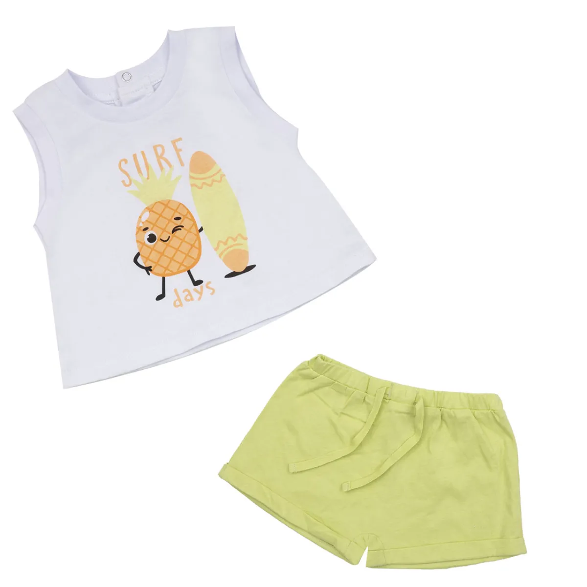 Mawi Set 2 pezzi jersey canotta e shorts bimbo /verde