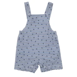 Mawi Set 2 pezzi t-shirt mezza manica e salopette bianco/blu