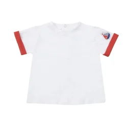 Mawi Set 2 pezzi t-shirt mezza manica e salopette bianco/blu