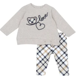Chicco Set 2 pz sweat shirt+leggings orsetto con scritta love –