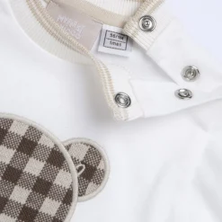 Chicco Set 2 pz t-shirt ml applicazione orso+pantaloni vichy –