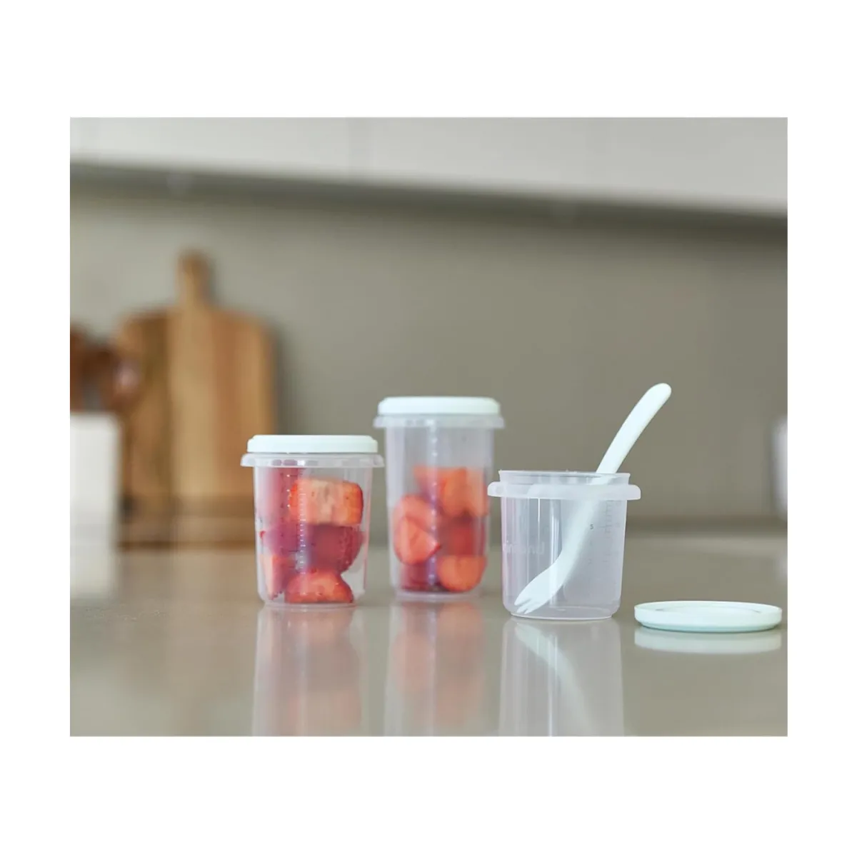 Miniland Set di 6 contenitori ermetici mint –