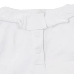 Mawi Set due pezzi jersey canotta + shorts bimba bianco/azzurro