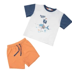 Mawi Set due pezzi t-shirt + shorts bimbo bianco/
