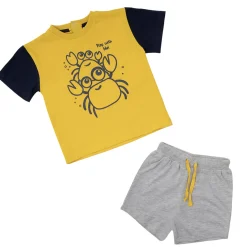 Mawi Set due pezzi t-shirt + shorts bimbo /giallo