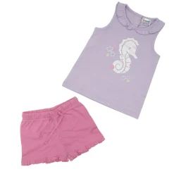 Mawi Set jersey due pezzi canotta + short bimba lilla/