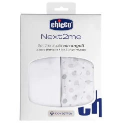 Chicco Set lenzuola cotone next2me confetti –