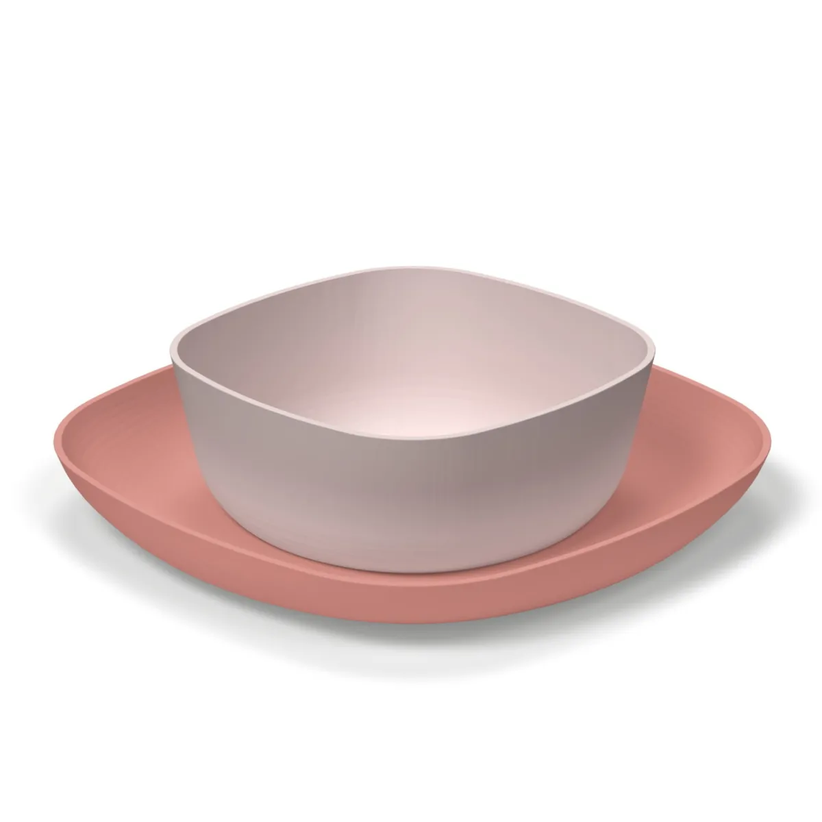 Chicco Set piatto piano e ciotola 12m+ rosa –