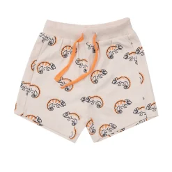 Mawi Short bimbo jersey beige/arancio stampato