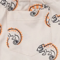 Mawi Short bimbo jersey beige/arancio stampato