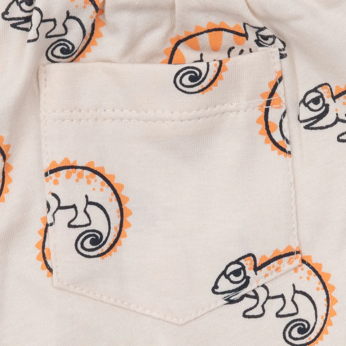 Mawi Short bimbo jersey beige/arancio stampato