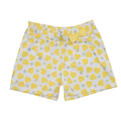 Mawi Short jersey bimba /giallo con fiocco