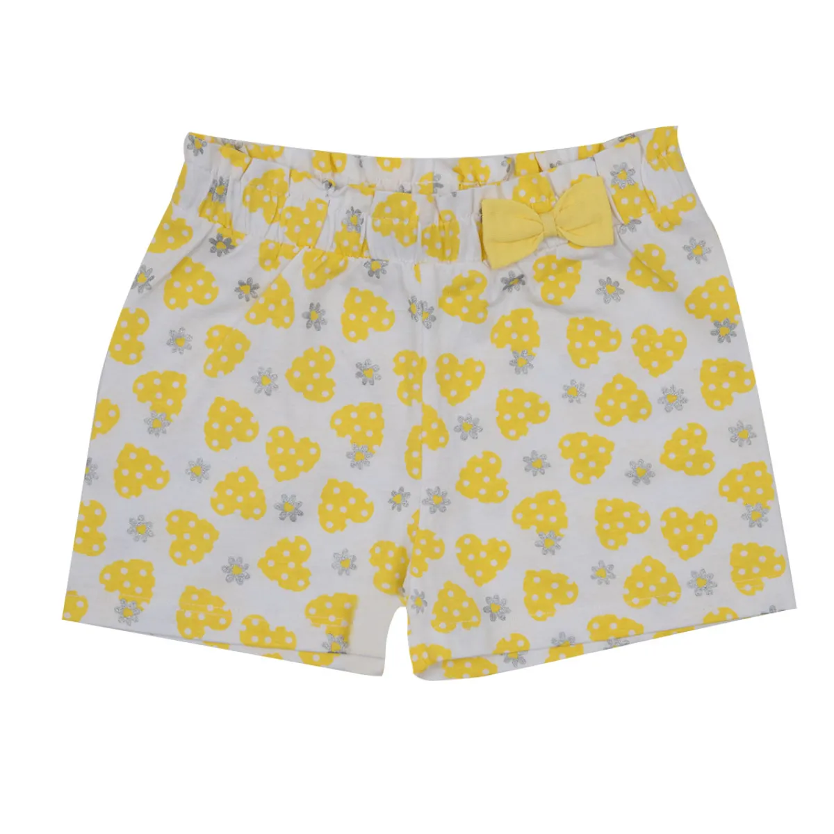 Mawi Short jersey bimba /giallo con fiocco